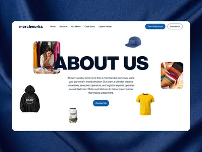 Merchworks - Hero Section branding design graphic design hero section landing page ui design vietnam webflow website