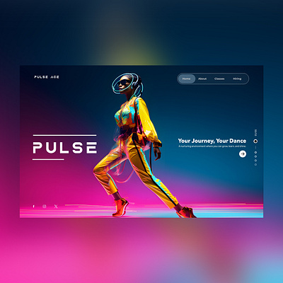 Pulse Dance Academy Web Ui Landing Page Design Shot ai branding dance design fashion graphic design illustration nft photography ui ui design ux ux design web design web3