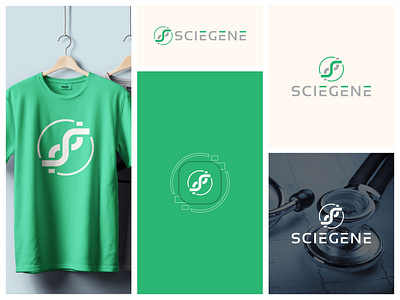 Sciegene Medical Company Logo brand logo branding business logo clinic logo company logo creative logo design health logo hospital logo logo design medical company logo medical logo medical tech logo professional logo