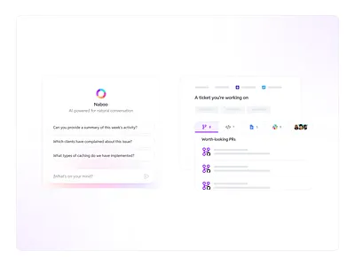 SuperFine → [Naboo] [Product] ai bot chat components landing page pink simplified ui superfine ui ux