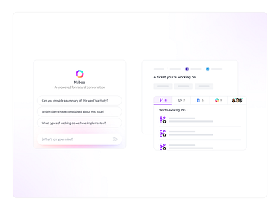 SuperFine → [Naboo] [Product] ai bot chat components landing page pink simplified ui superfine ui ux