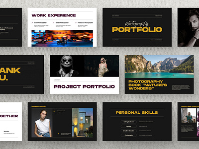 Photography Portfolio - Presentation Templates branding graphic design minimalist design photo port portfolio design portfolio ppt ppt design presentation presentation te