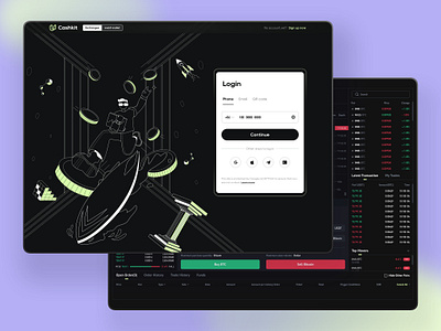 Cashkit Exchange Login Page & Dashboard app branding design graphic design icon illustration logo ui ux vector