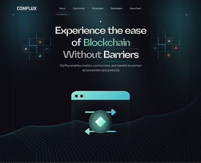 Conflux redesign landing page uiux web3