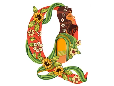 Q 36 day of type 36 days of type q art artworks character design concept art digital art digital illustration drawing flat vector illustration vector