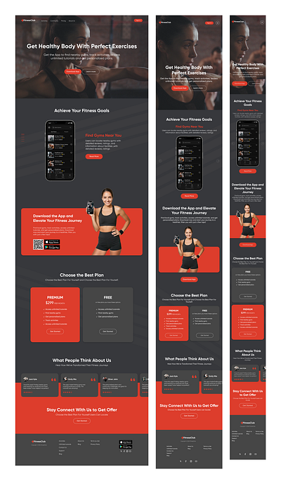 Introducing the fitness App landing page