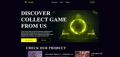 Gaming landing page using HTML,CSS and Bootstrap ui