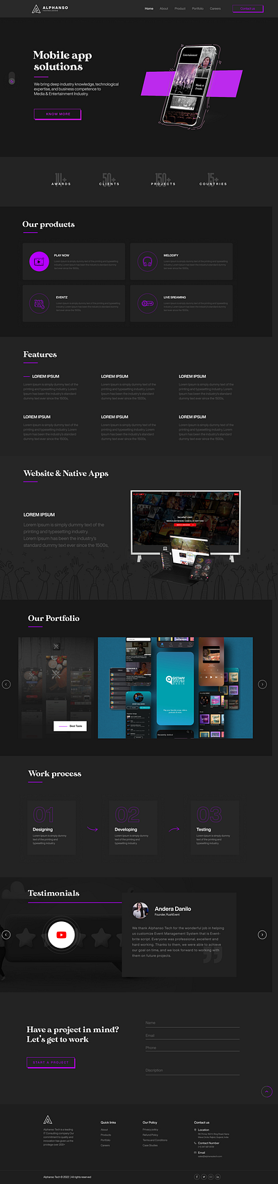 Landing Page - Dark Mode html css landing page