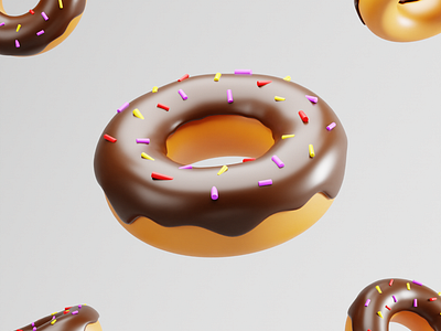 Donuts 3d 3dicon b3d blender design donut donuts graphic design icon illustration minimal render