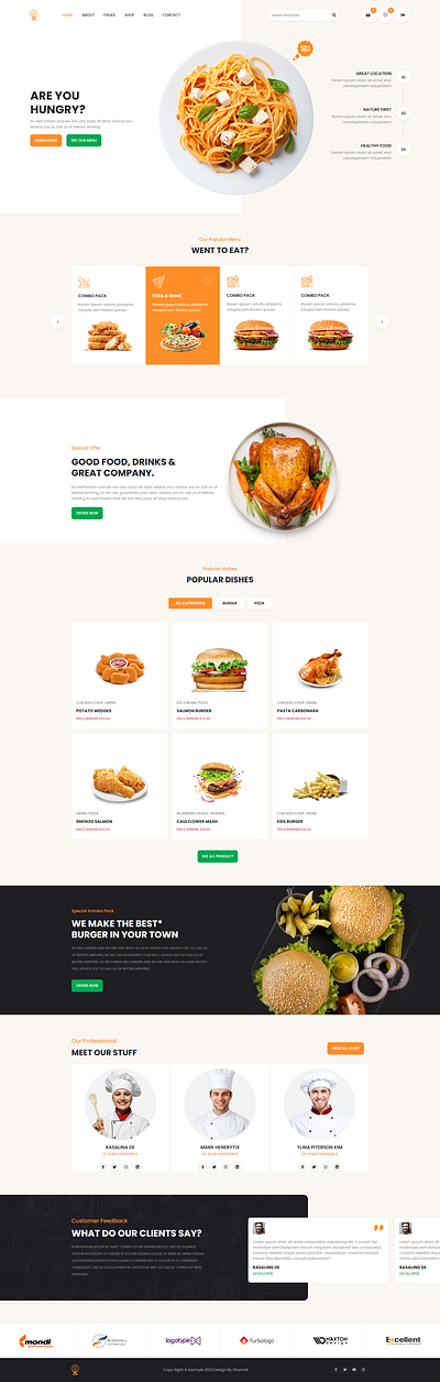 Restaurants Landing Page bootstrap html css landing responsive