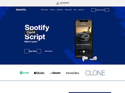 Melodify Landing Page bootstrap html css landing page responsive