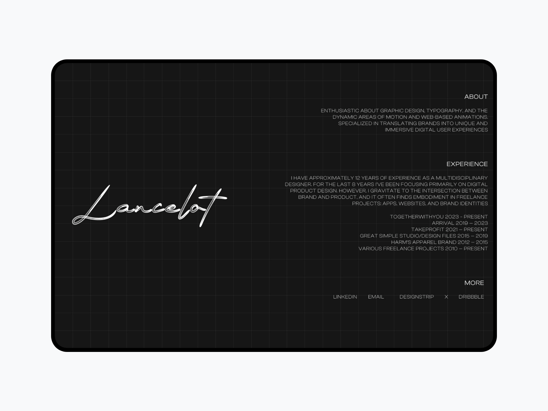 Daily UI: 006 dailyui minimal userpage