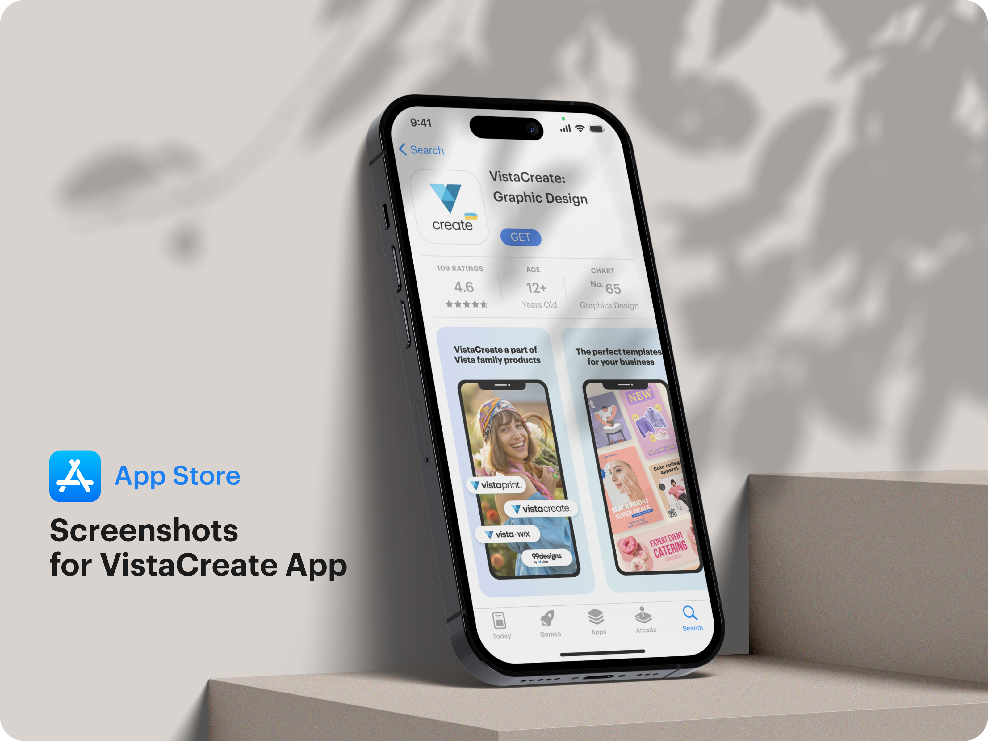 VistaCreate App Screenshots app design app screenshots app store screenshots ui