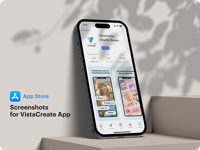 VistaCreate App Screenshots app design app screenshots app store screenshots ui