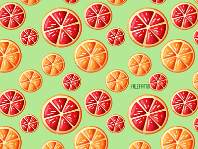 Fresh Orange Pattern - Summer Pattern design fresh graphic design illustration orange pattern summer