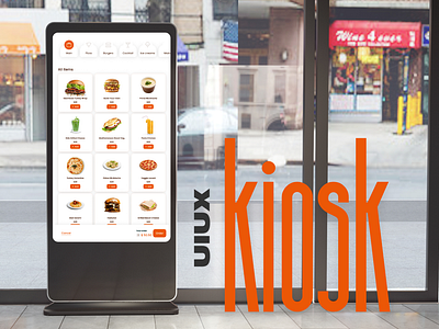 UI/UX design for self service food kiosk system app design design figma kiosk kiosk pos kioskdesign pos system design restaurant kiosk self service self service kiosk ui uiux user experience user interface