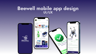 Beewell mobile app design UI/UX app app design branding creative design ecommerce graphic design illustration inspiration logo medical mobile app shop typography ui ux