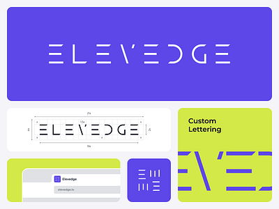 ELEVEDGE digital brand identity 2d air blue brand branding custom design digital font green identity lettering lettermark logo logotype mark path pictorialmark typeface typography