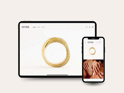 Ecommerce Website for Jewelry Designer Ester ecommerce shopify slowfashion web design