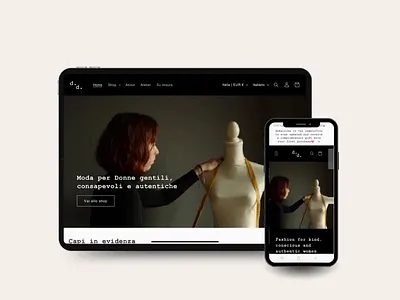 Ecommerce Website for a slow fashion brand: ddLab ecommerce shopify slowfashion web design