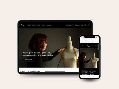 Ecommerce Website for a slow fashion brand: ddLab ecommerce shopify slowfashion web design