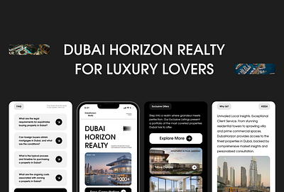 Dubai Horizon Realty landing aesthetics design landing ui ux web design