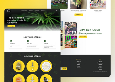 Cannabis Landing Page Design advertising landing page ui user interface web design