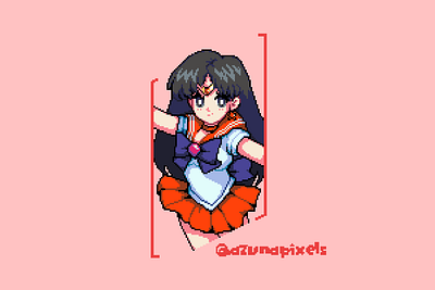 Rei Hino | Sailor Moon design game gamedev illustration pixel pixelart retro