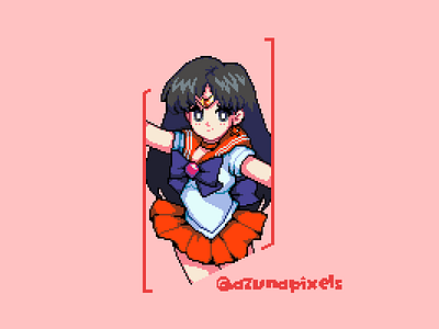 Rei Hino | Sailor Moon design game gamedev illustration pixel pixelart retro