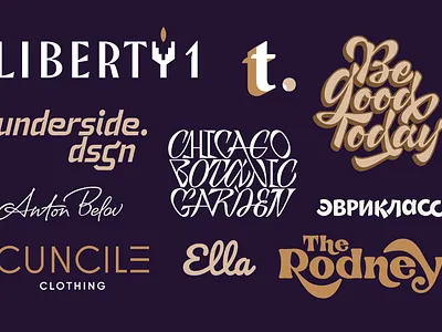 Lettering Logo Collection branding design lettering logo logotype typography vector