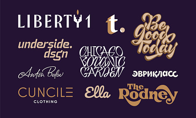Lettering Logo Collection branding design lettering logo logotype typography vector