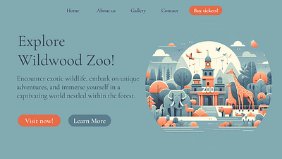 Modern Zoo Website design figma modern ui ux zoo