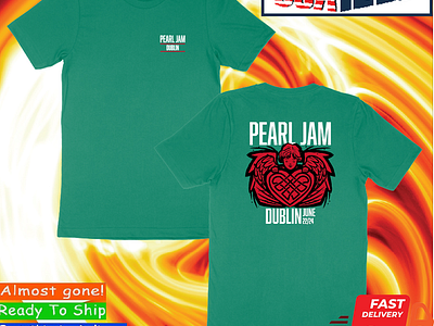 Pearl Jam At Marlay Park Dublin, Ireland June 22, 2024 Shirt pearl jam june 22