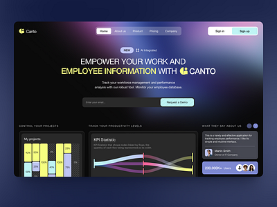 Canto - SaaS Website arounda design interface platform product product design saas service startup ui uiux user experience ux web web app design web design web platform webdesign website website design