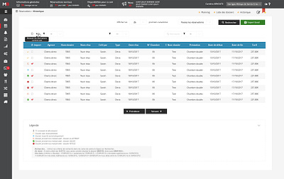 Property Management System - Booking History graphic design ui