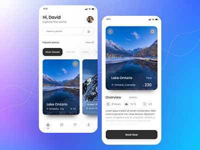 Travel and Booking admin booking branding destination graphic design himalayas itenerary landscape mobile app mobile screen photography product design tourism tours travel travel guide trekking ui uiux vacation