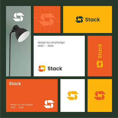 stack logo graphic design logo