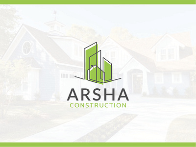 Construction logo - Real estate - Arsha Construction - Home branding branding design building logo business logo company construction logo excavation graphic design home builders logo home logo house logo illustration logo logo of the day mortgage logo property logo real estate realtor logo trending logo vector