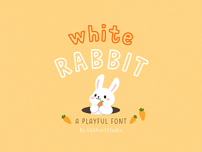 White Rabbit - A playful font by EGAFontStudio children book fonts children fonts font handwriting font handwritten font kids fonts playful children font playful fonts typeface typography