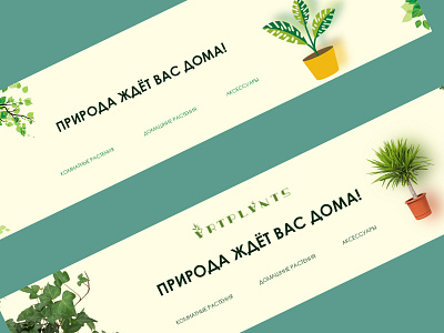Banner - Home plants banner design graphic design ui ux