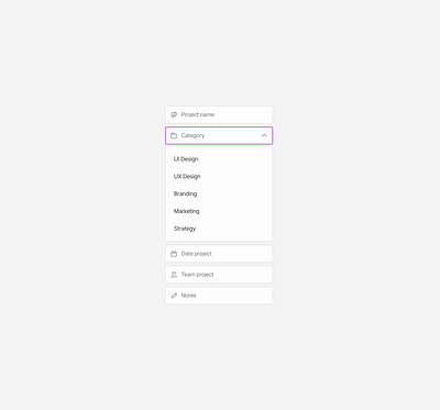 Animations 💥 animation black clean component design dropdown figma gray input menu minimal ui uiux ux video white