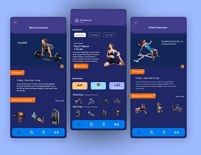 #DailyUI_41 - Workout / Exercise graphic design ui