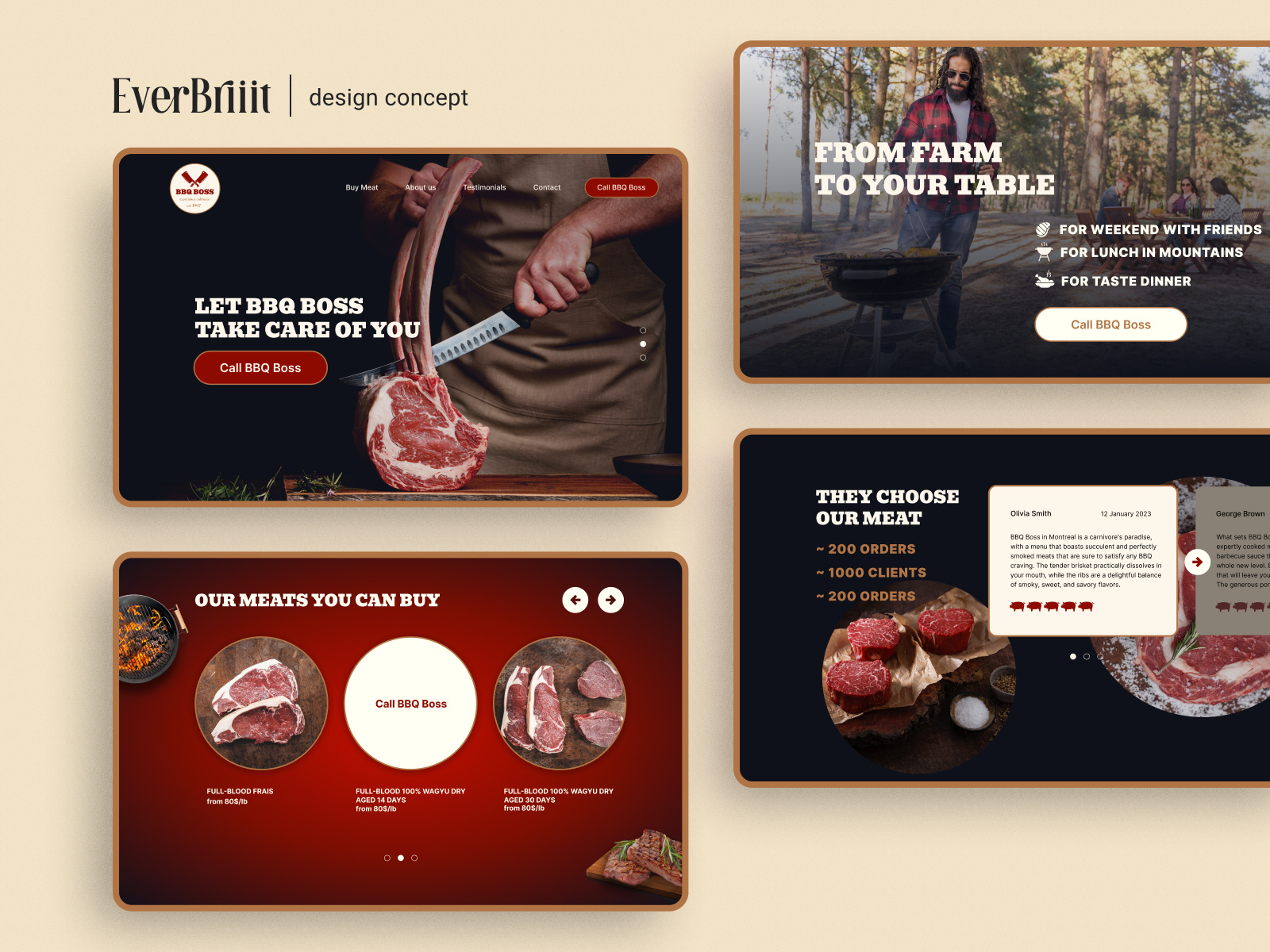 BBQ Boss | Landing page and Branding brand identity branding figma graphic design landing page uiux user experience user interface web web design website design
