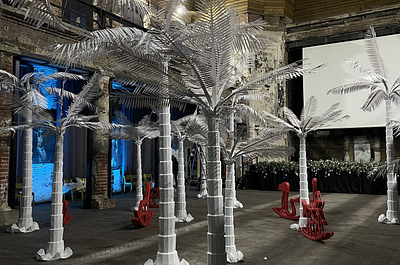 Christmas exhibition of palm trees in the Annekirche branding