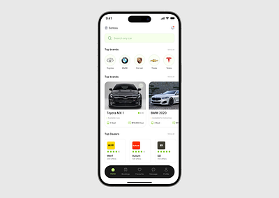 Rent a Car car mobile rent ui ux