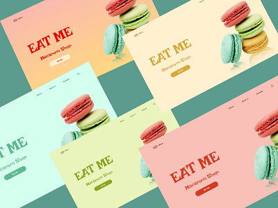 Design concept - Macarons banner branding design graphic design ui ux