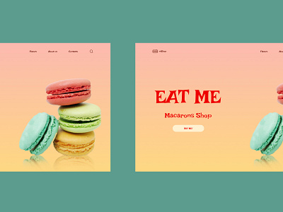 Design concept - Macarons banner branding design graphic design ui ux