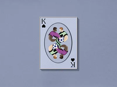 A Fusion of Art and Sport art design football football players game graphic design illustration new players playing cards retro sport vintage