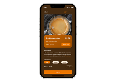 Get Coffee coffee mobile payment tea ui ux