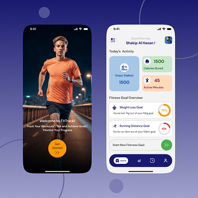 FitTrack - Your Ultimate Fitness Companion! 3d animation graphic design ui